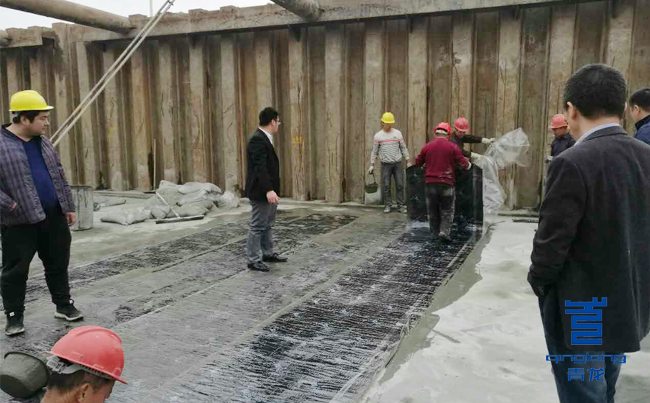 青龍技術(shù)部現(xiàn)場(chǎng)指導(dǎo)防水施工 防水卷材