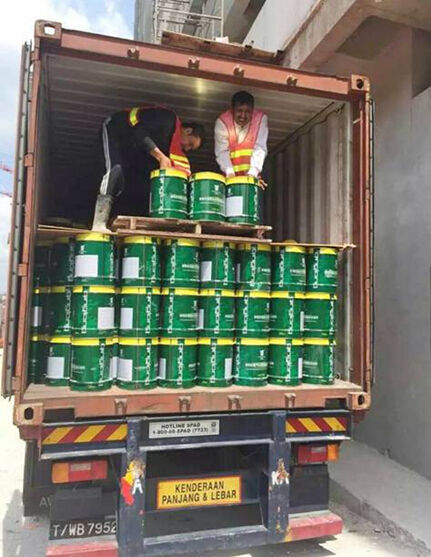 青龍防水材料在金海灣工地