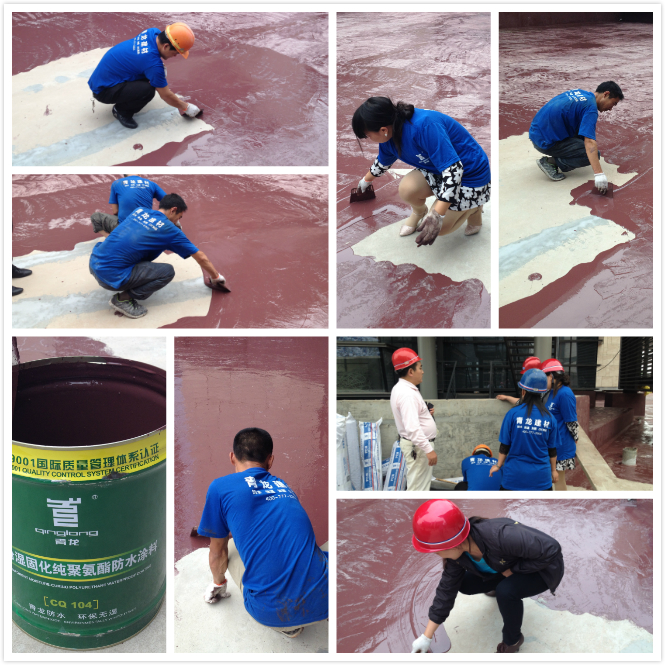 青龍工程師對施工進行指導(dǎo)示范 成都防水